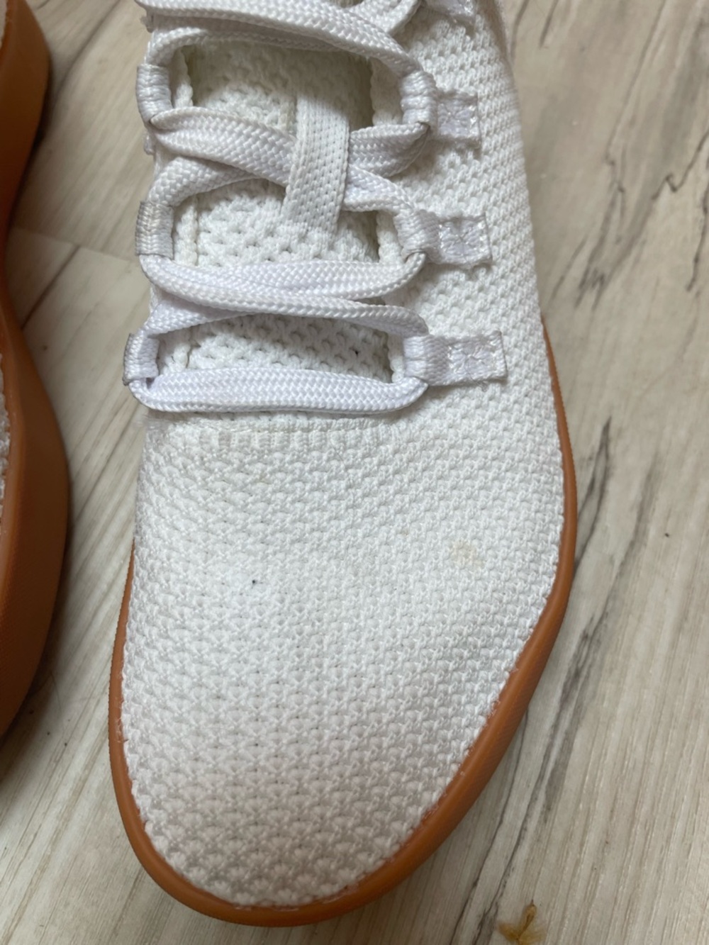 NoBull White Knit Sneakers with Gum Sole size 9.5 - Picture 3 of 6